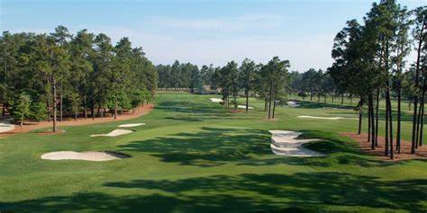 Image: Fairway, bunkers and tress on fairway at Pinehurst Number 2